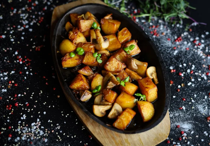 Жаренная картошка с грибами